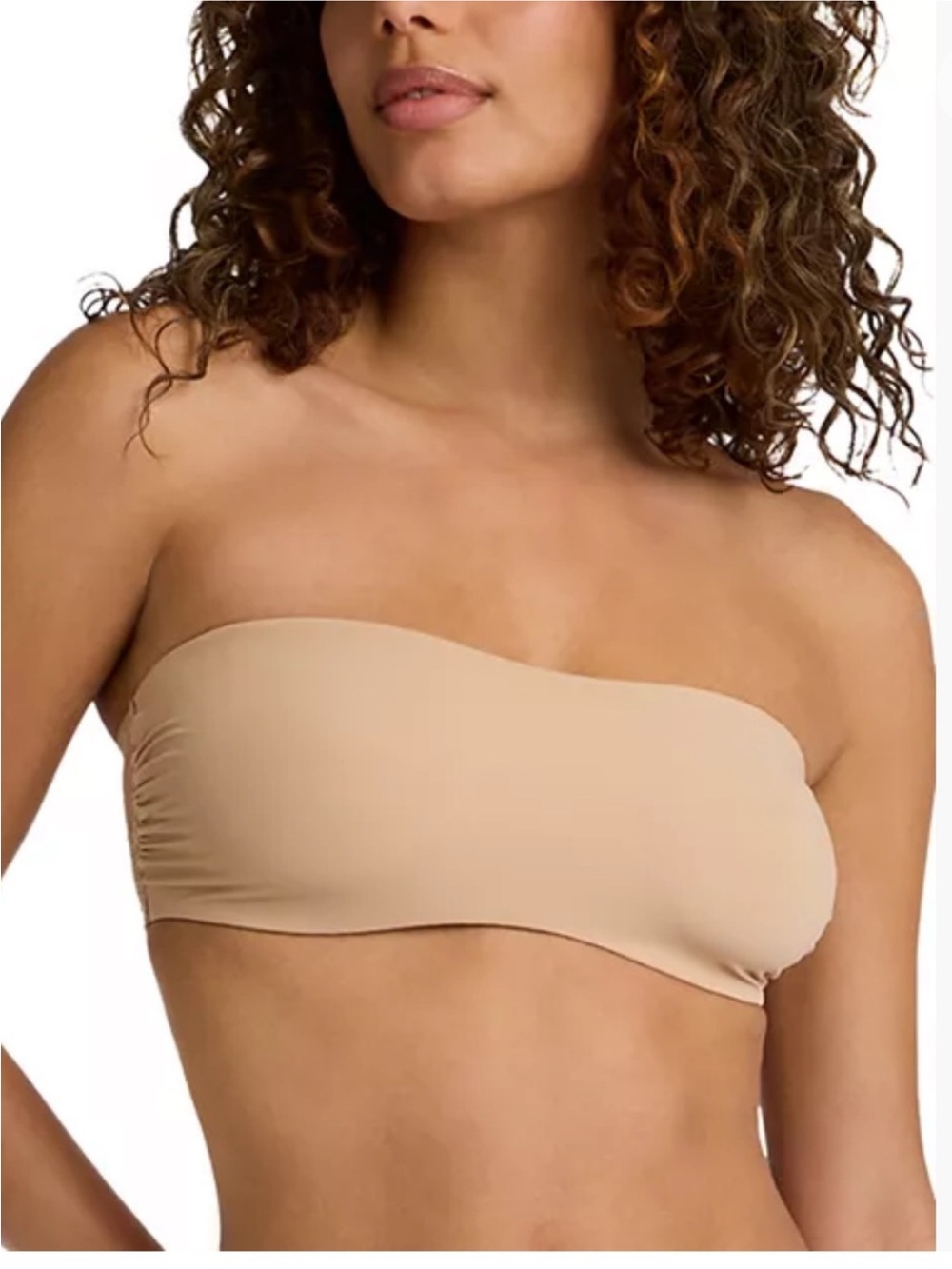 Commando Beige Double Taje Bandeau Bra Duo - Smooth & Lace NWT $78 M/L
